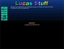 Tablet Screenshot of lucasstuff.com